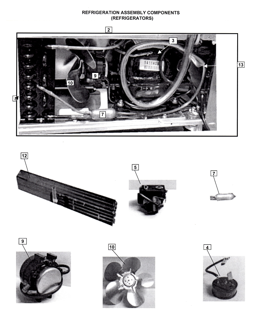 Refrigeration Assembly Components
