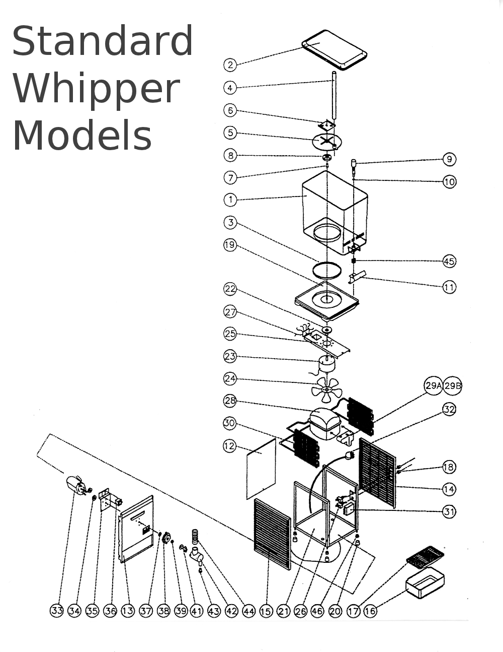 Exploded View Standard Whipper Models